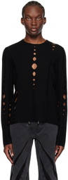 Dion Lee Black Snake Diamond Sweater