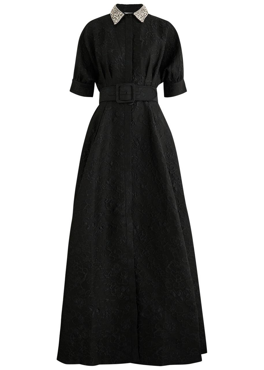 Rebecca Vallance Esther Floral-jacquard Cloqu Maxi Dress Black Rebecca Vallance Rebecca Vallance Esther Floral-jacquard Cloqu Maxi Dress Black Rebecca Vallance