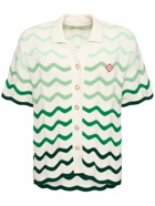 CASABLANCA - Gradient Wave Crochet Cotton Shirt