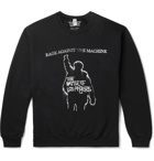 Wacko Maria - Rage Against The Machine Printed Fleece-Back Cotton-Blend Jersey Sweatshirt - Black