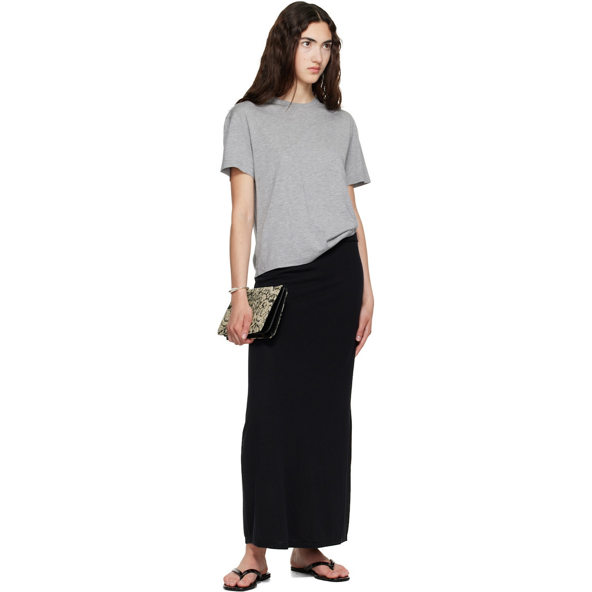 TOTEME Beige & Black Threefold Paisley Clutch