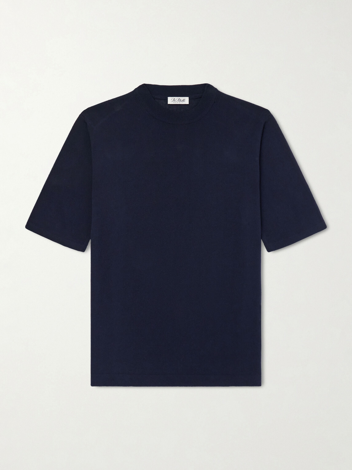 De Petrillo - Knitted Cotton T-Shirt - Blue