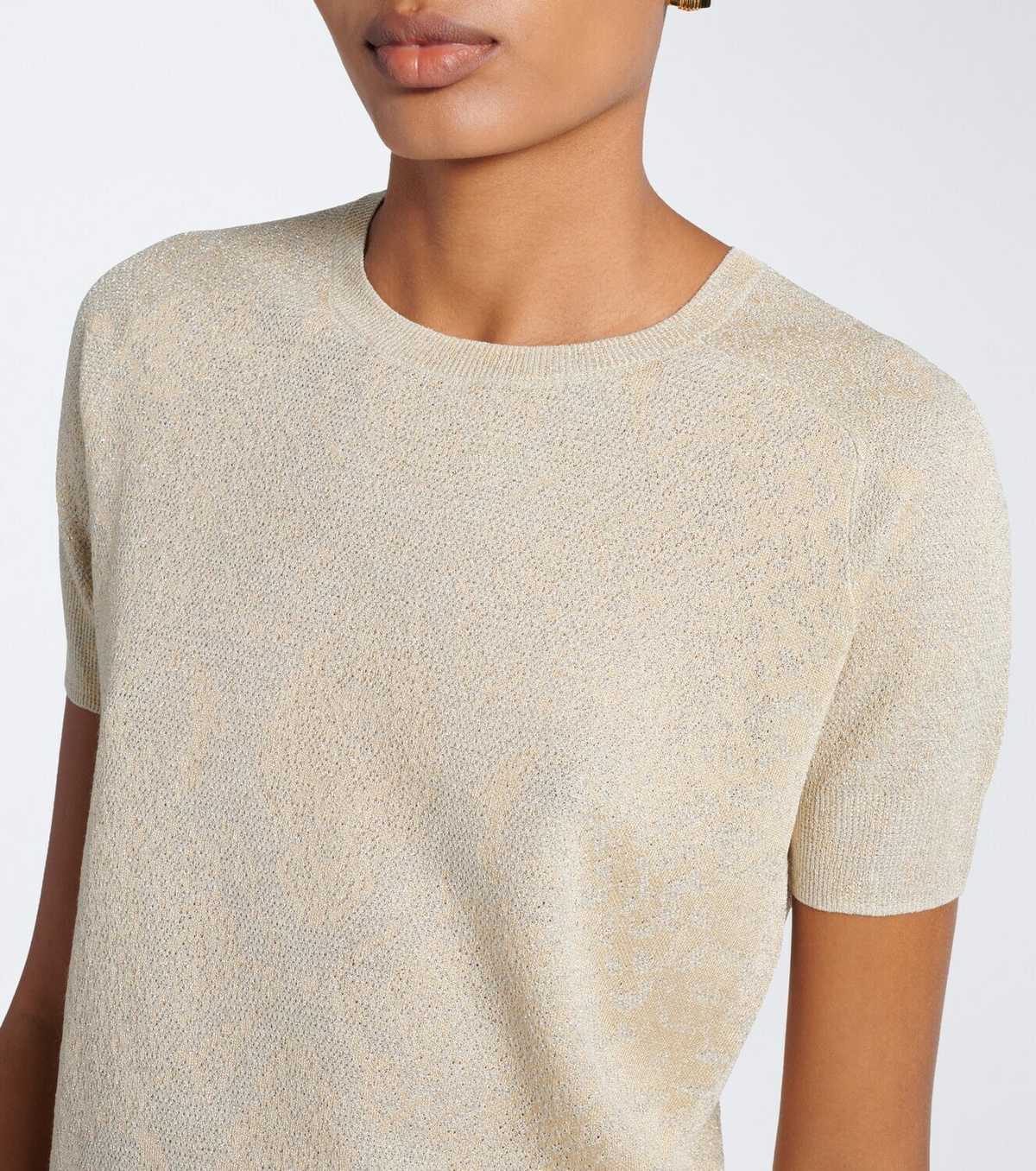 Joseph Char snake-print Lurex® jacquard top