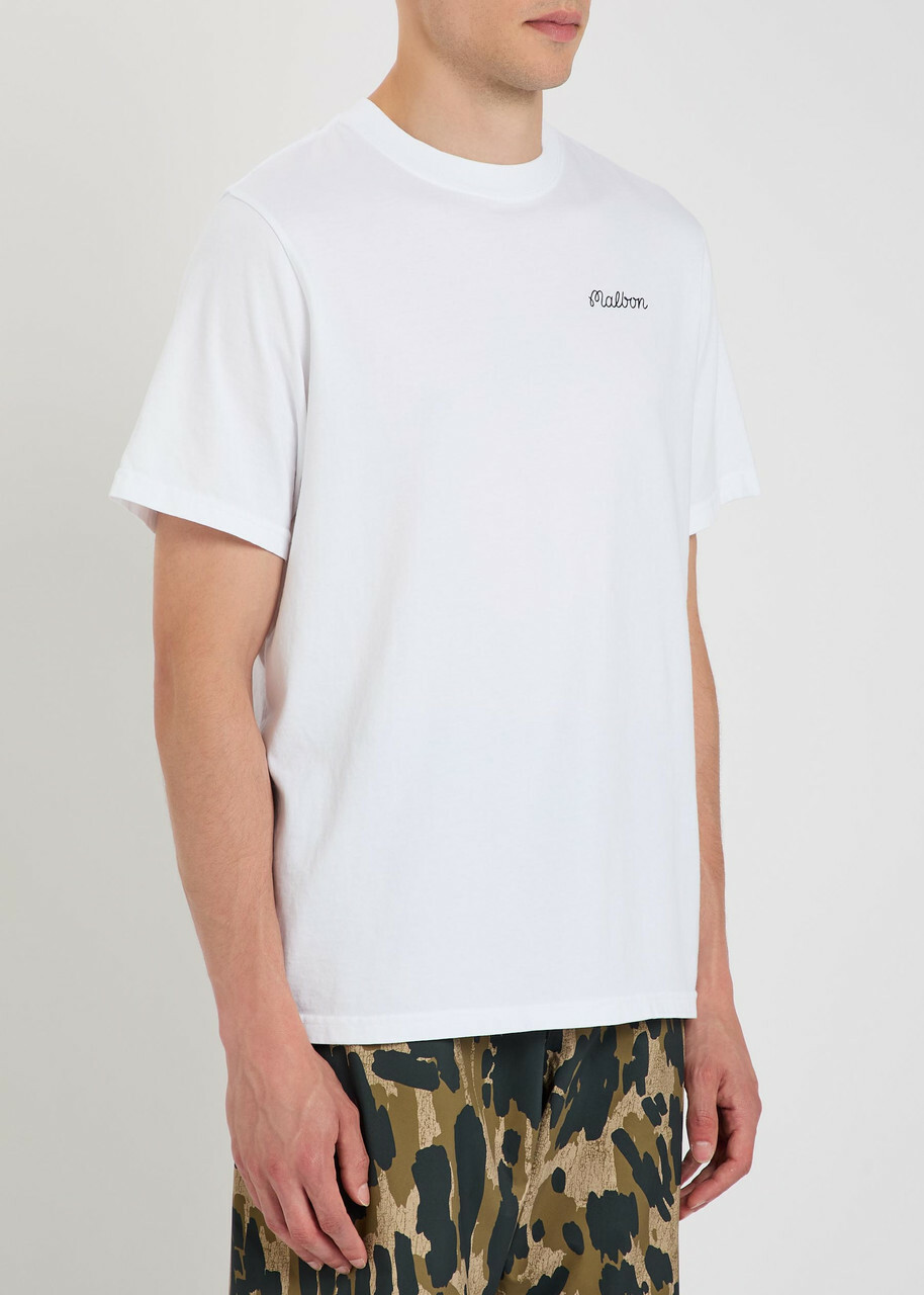 Malbon Baldwin Printed Cotton T-shirt White