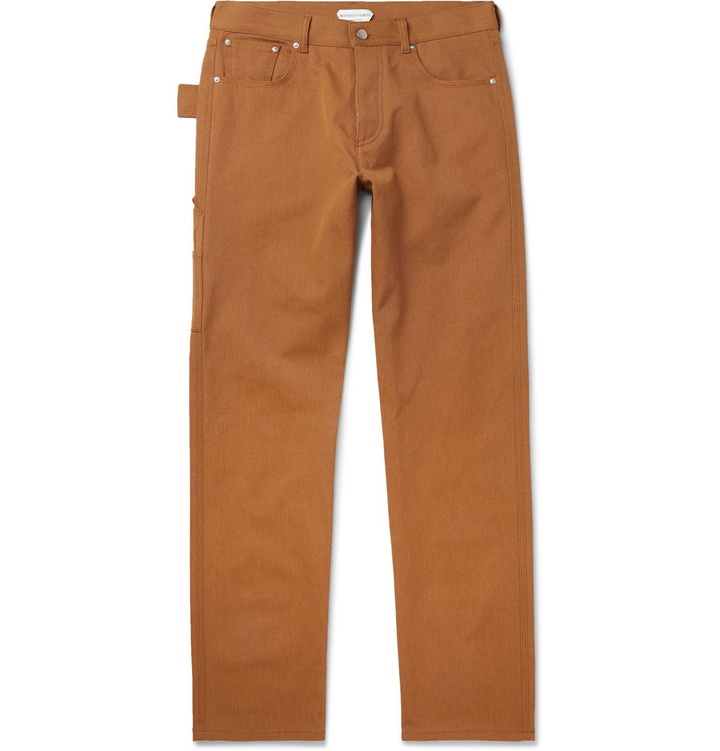 Photo: Bottega Veneta - Slim-Fit Cotton-Canvas Trousers - Brown