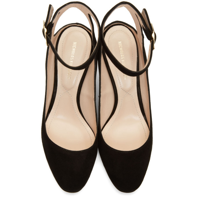 Nicholas Kirkwood Black Suede Lola Pearl Sandals Nicholas Kirkwood