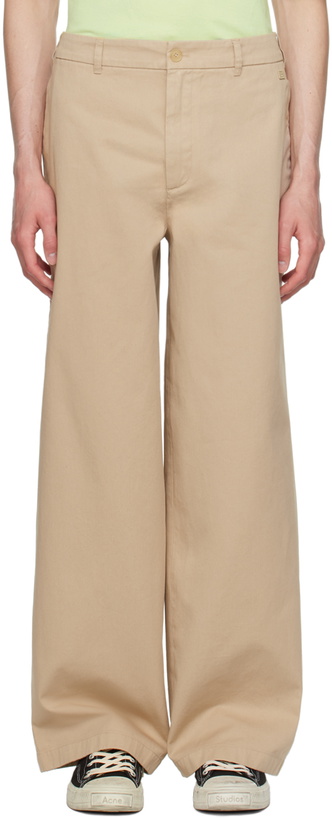 Photo: Acne Studios Beige Patch Trousers