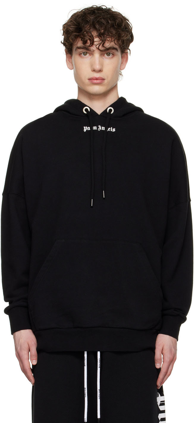 Palm Angels Black Classic Hoodie Palm Angels