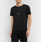 SAINT LAURENT - Slim-Fit Logo-Print Cotton-Jersey T-Shirt - Black