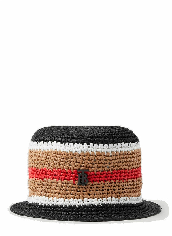 Photo: Burberry - Striped Bucket Hat in Beige
