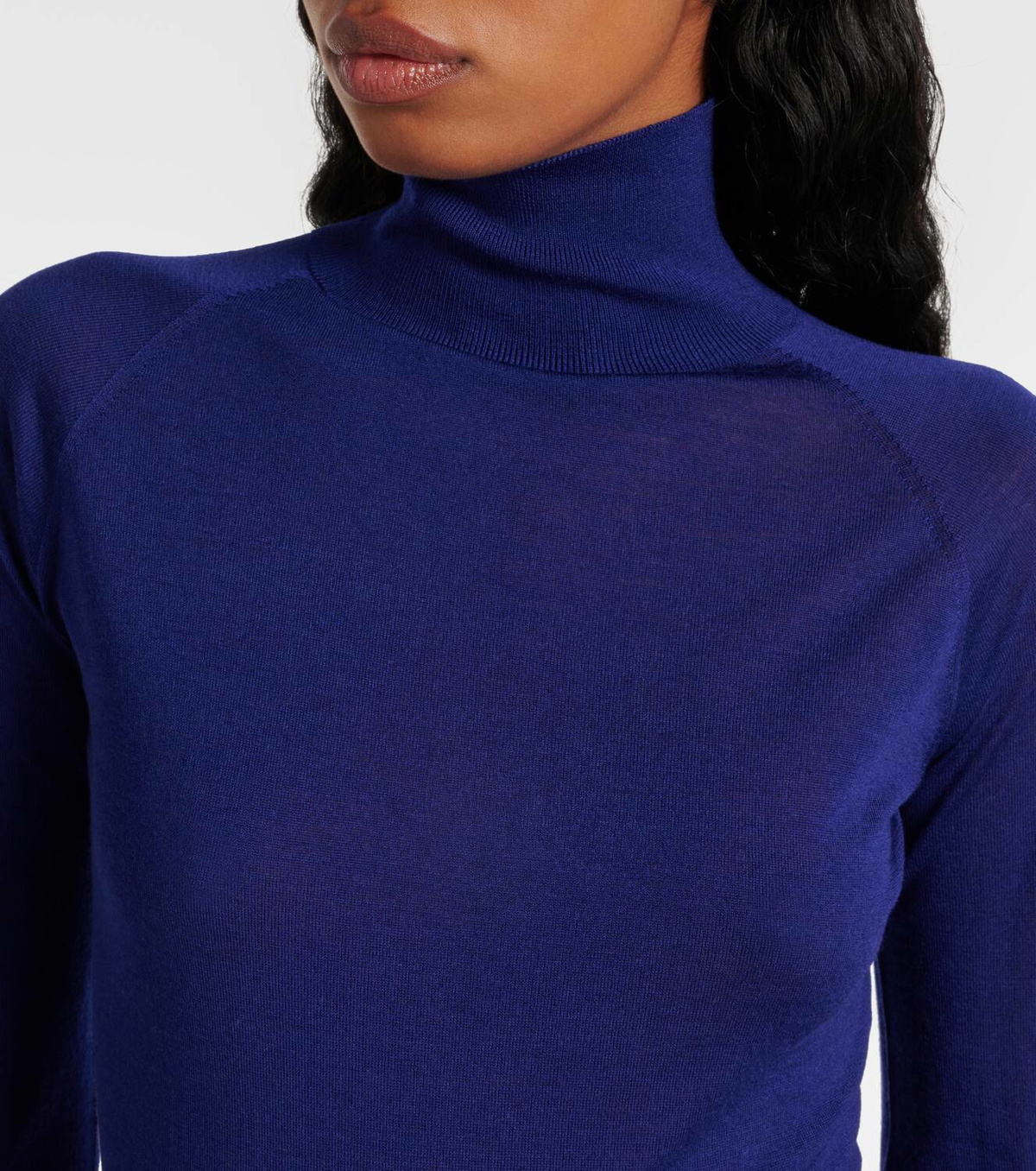 Alaïa Sheer turtleneck wool bodysuit