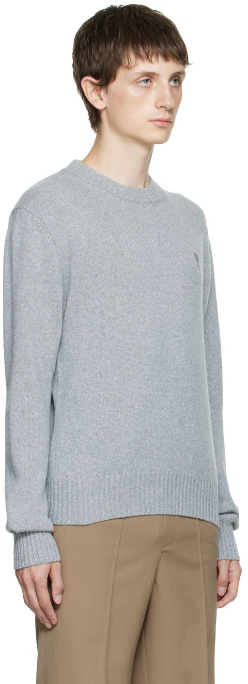 AMI Alexandre Mattiussi Gray Ami de Cœur Sweater AMI Alexandre Mattiussi