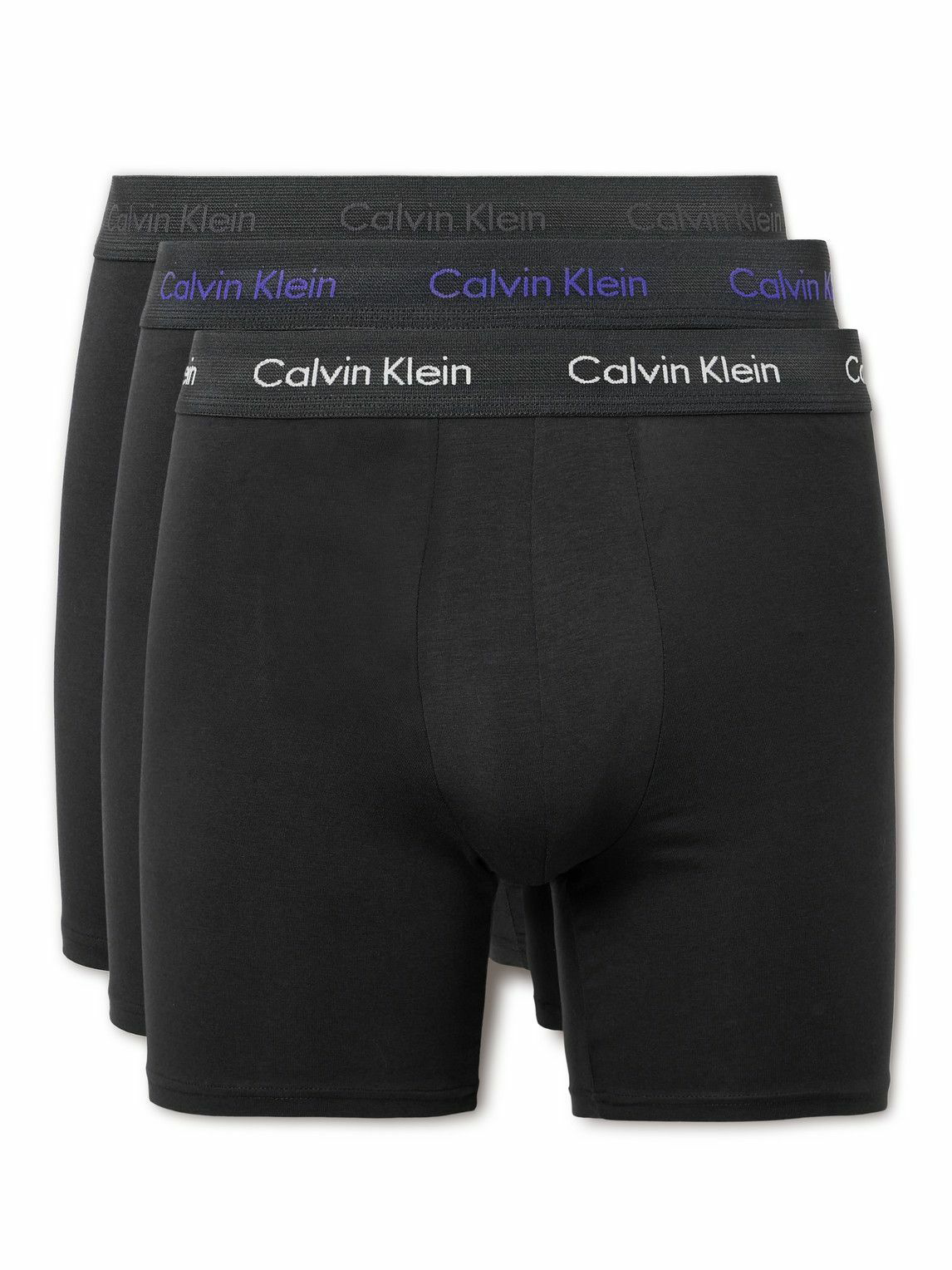 Calvin Klein Underwear - Three-Pack Stretch-Cotton Boxer Briefs - Black Calvin  Klein Underwear