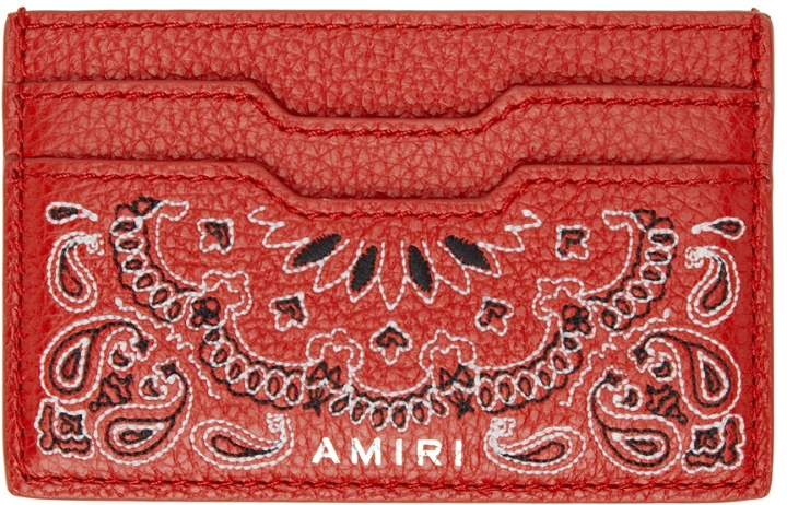 Photo: AMIRI Red Bandana Card Holder