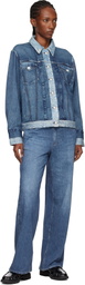 rag & bone Blue rb Miramar Oversized Combo Trucker Jacket