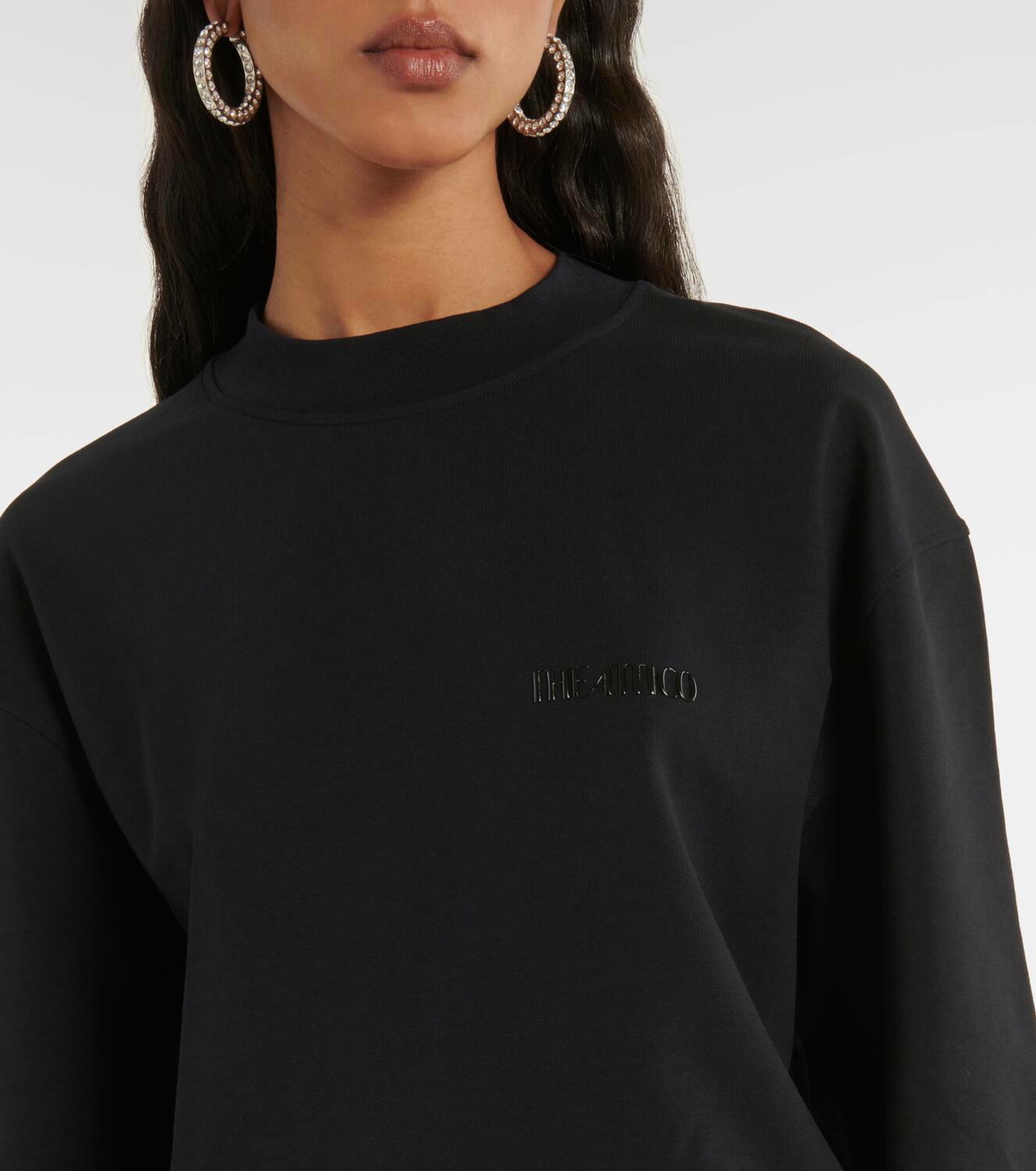 The Attico Cotton-blend fleece sweatshirt dress The Attico