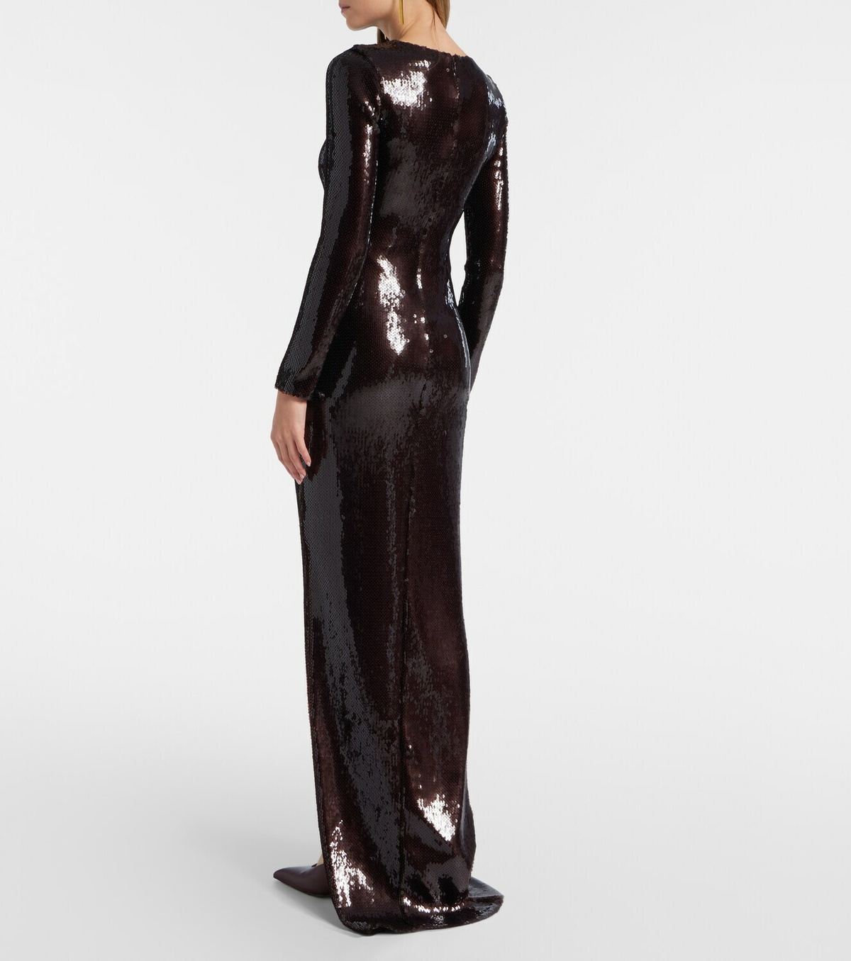 Rodarte Floral-appliqué sequined gown