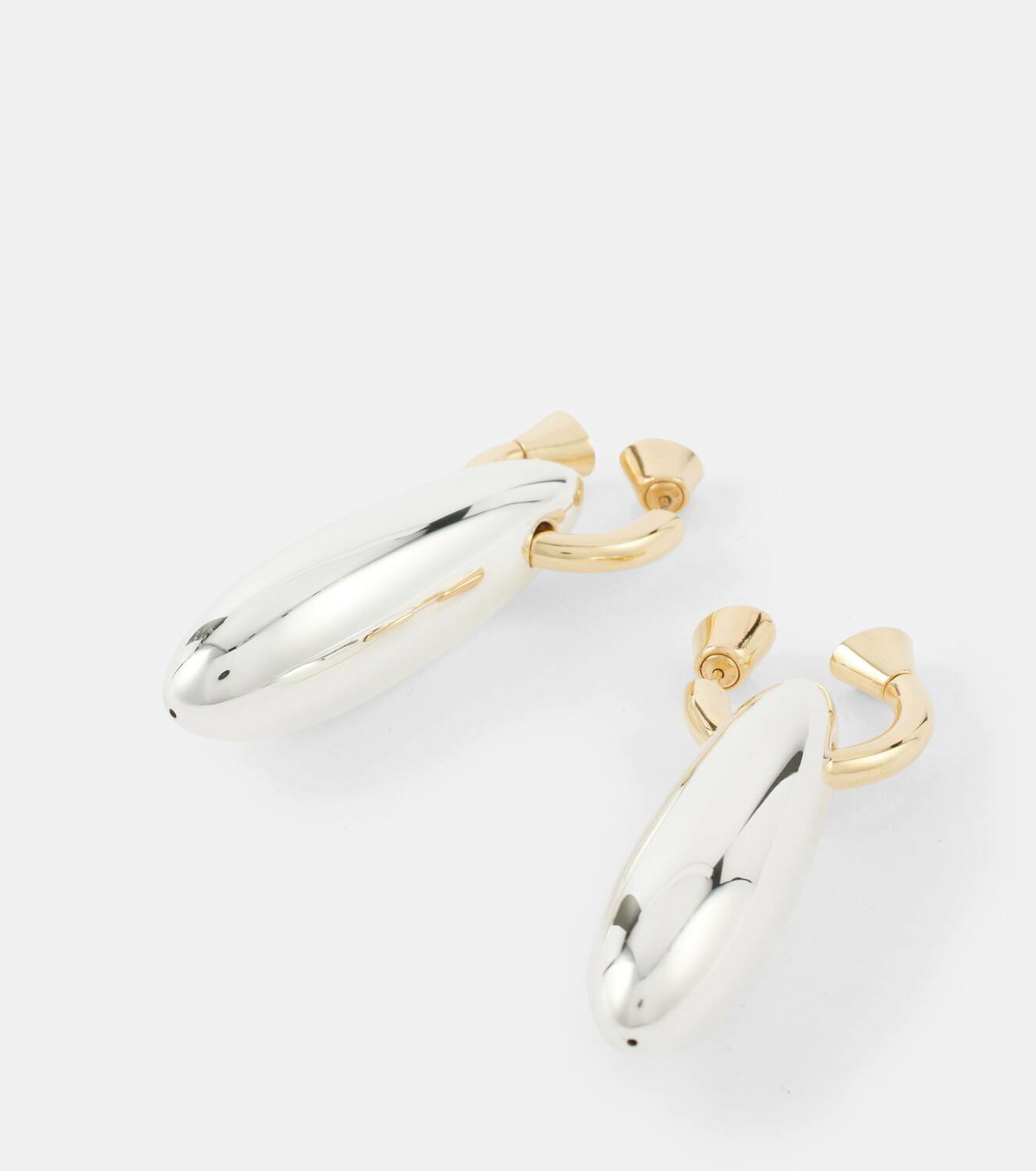 Bottega Veneta Ellipse Large 18kt gold-plated sterling silver earrings