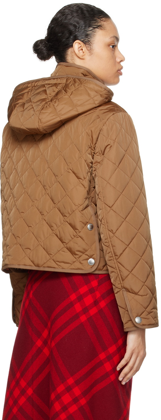 Burberry Tan Quilted Jacket Burberry