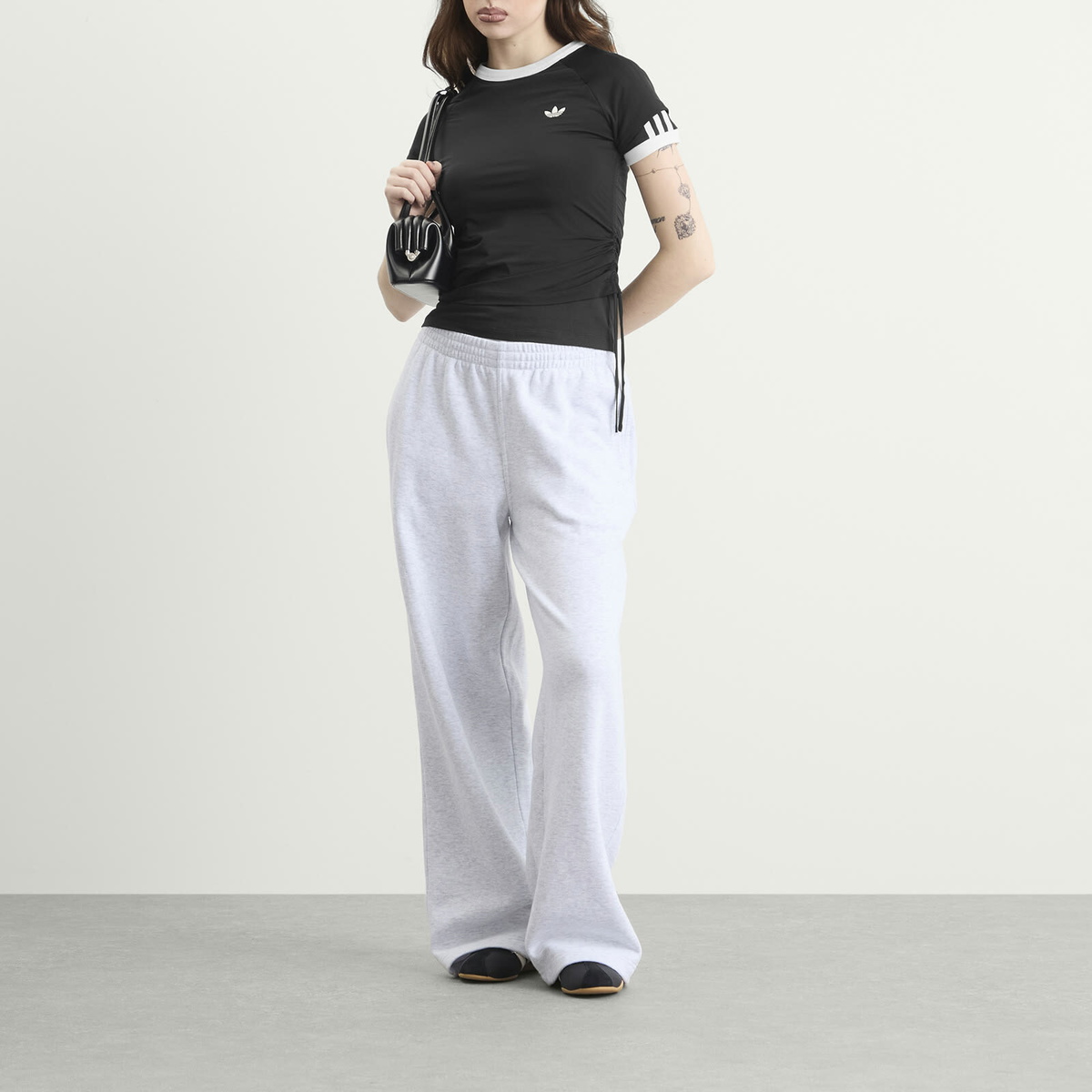 Adidas Women's Layered Cali T-Shirt in Black/Black