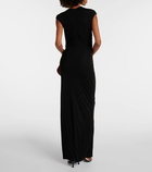 Christopher Esber Embellished cutout jersey maxi dress