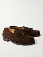 Brunello Cucinelli - Tasselled Suede Loafers - Brown