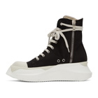 Rick Owens Drkshdw Black and White Abstract High-Top Sneakers