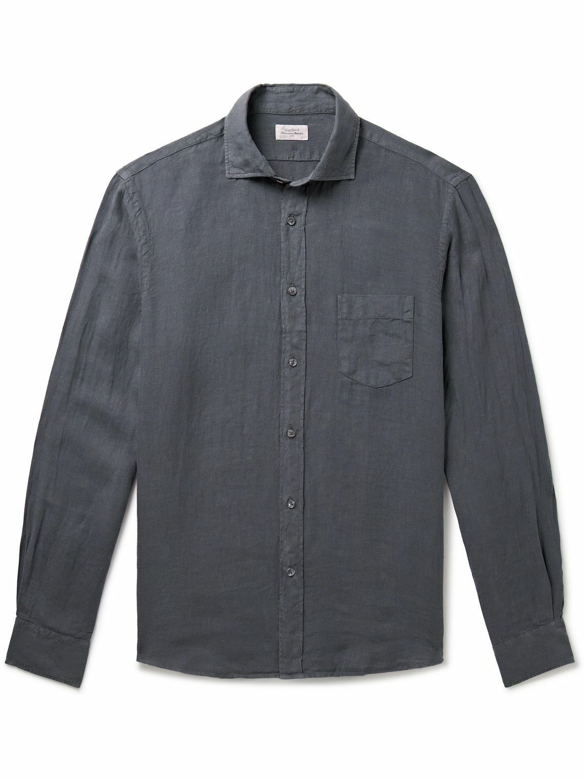 Hartford - Paul Pat Linen Shirt - Gray Hartford