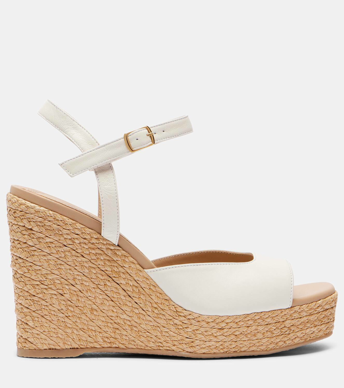 Souliers Martinez Summer leather espadrille wedges