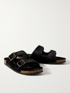 SAINT LAURENT - Fabrice Calf Hair Sandals - Black