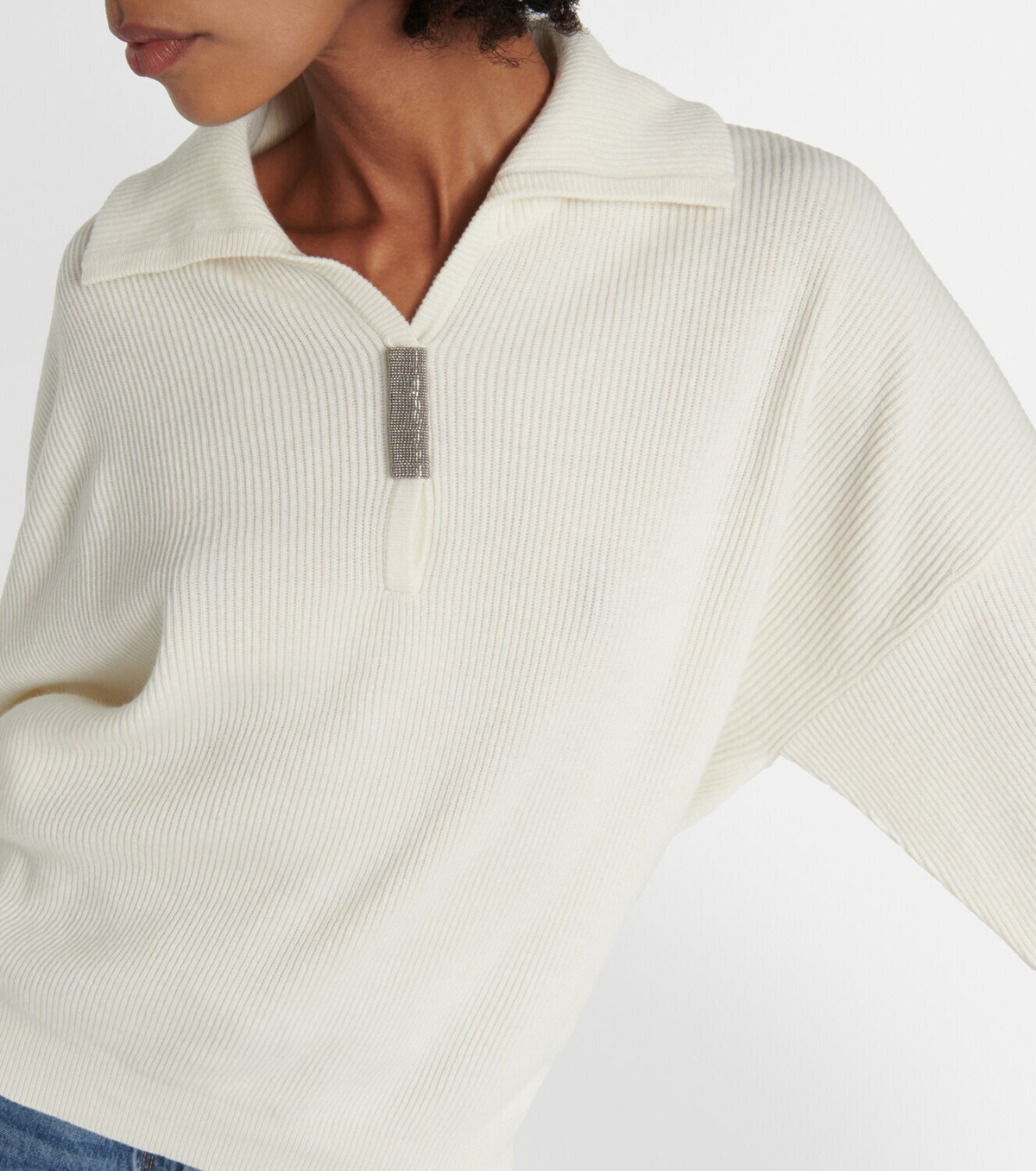Brunello Cucinelli Quarter-zip cashmere sweater