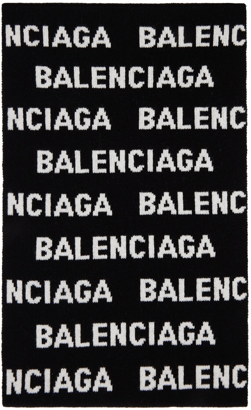 Photo: Balenciaga Black & White All Over Scarf