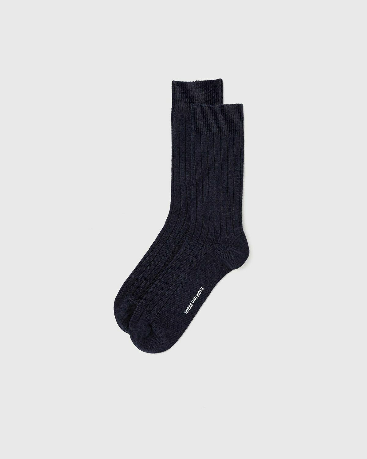 Norse Projects Bjarki Cashmere Wool Blend Rib Sock Blue Men