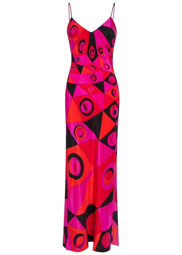 Photo: Pucci Printed Silk Maxi Dress Pink