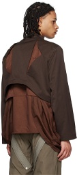 ænrmòus Brown Ciam Shirt & Vest Set