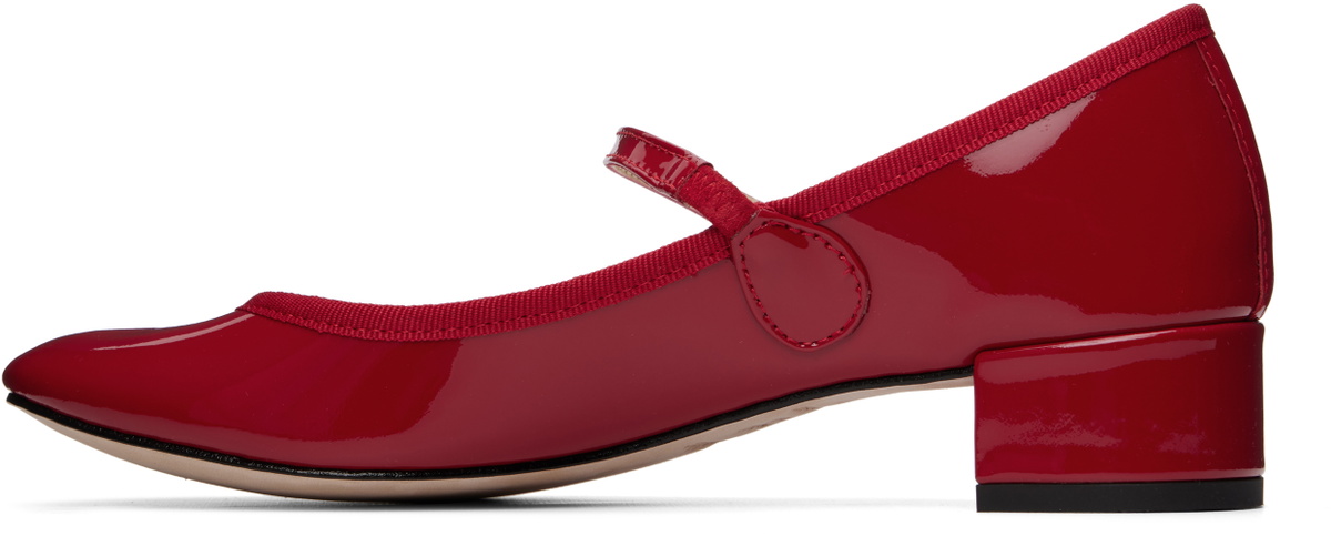 Repetto Red Rose Mary Jane Heels