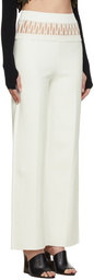 Dion Lee White Fishnet Tailored Trousers