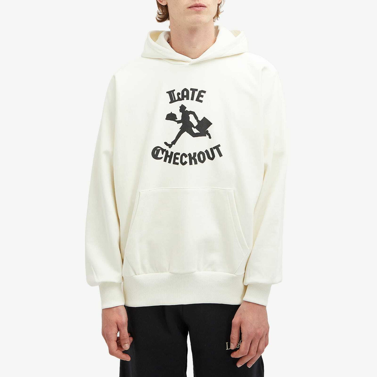 Late Checkout Men's Bellboy Popover Hoodie in White