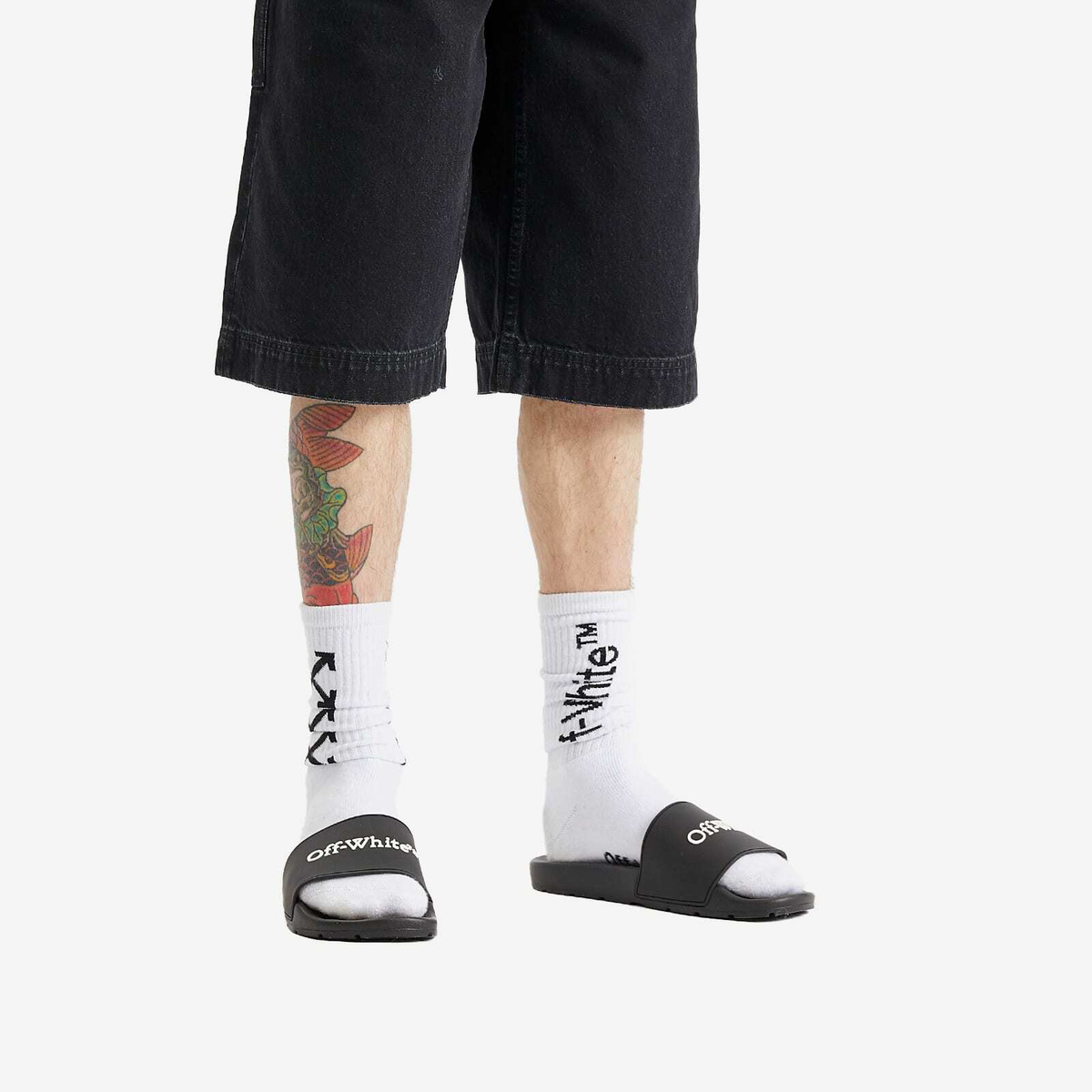 Off-White Men's Bookish Slides in Black/White
