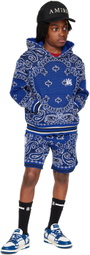 AMIRI Kids Blue Bandana Hoodie