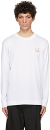Fendi White 'Forever Fendi' Long Sleeve T-Shirt