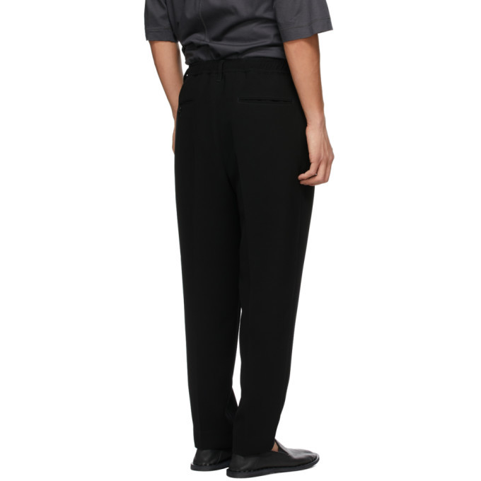 N.Hoolywood Black Tapered Wide Easy Trousers N.Hoolywood