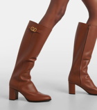 Valentino Garavani Vlogo Signature leather knee-high boots