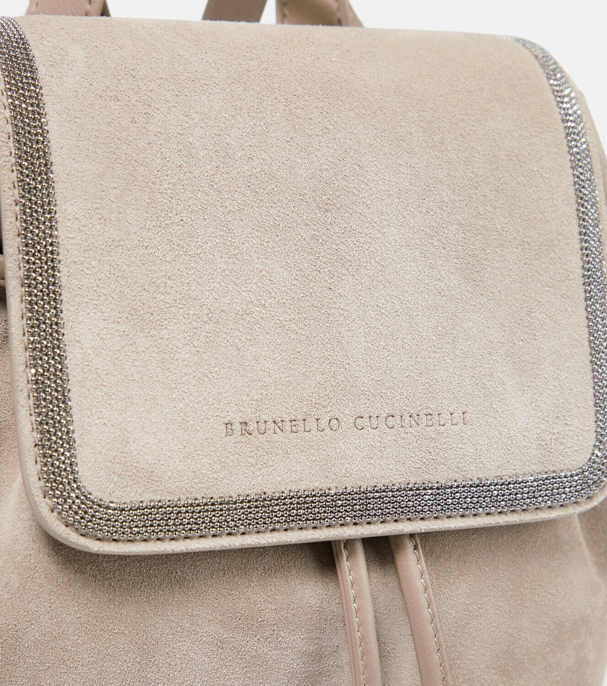 Brunello Cucinelli - Embellished suede backpack Brunello