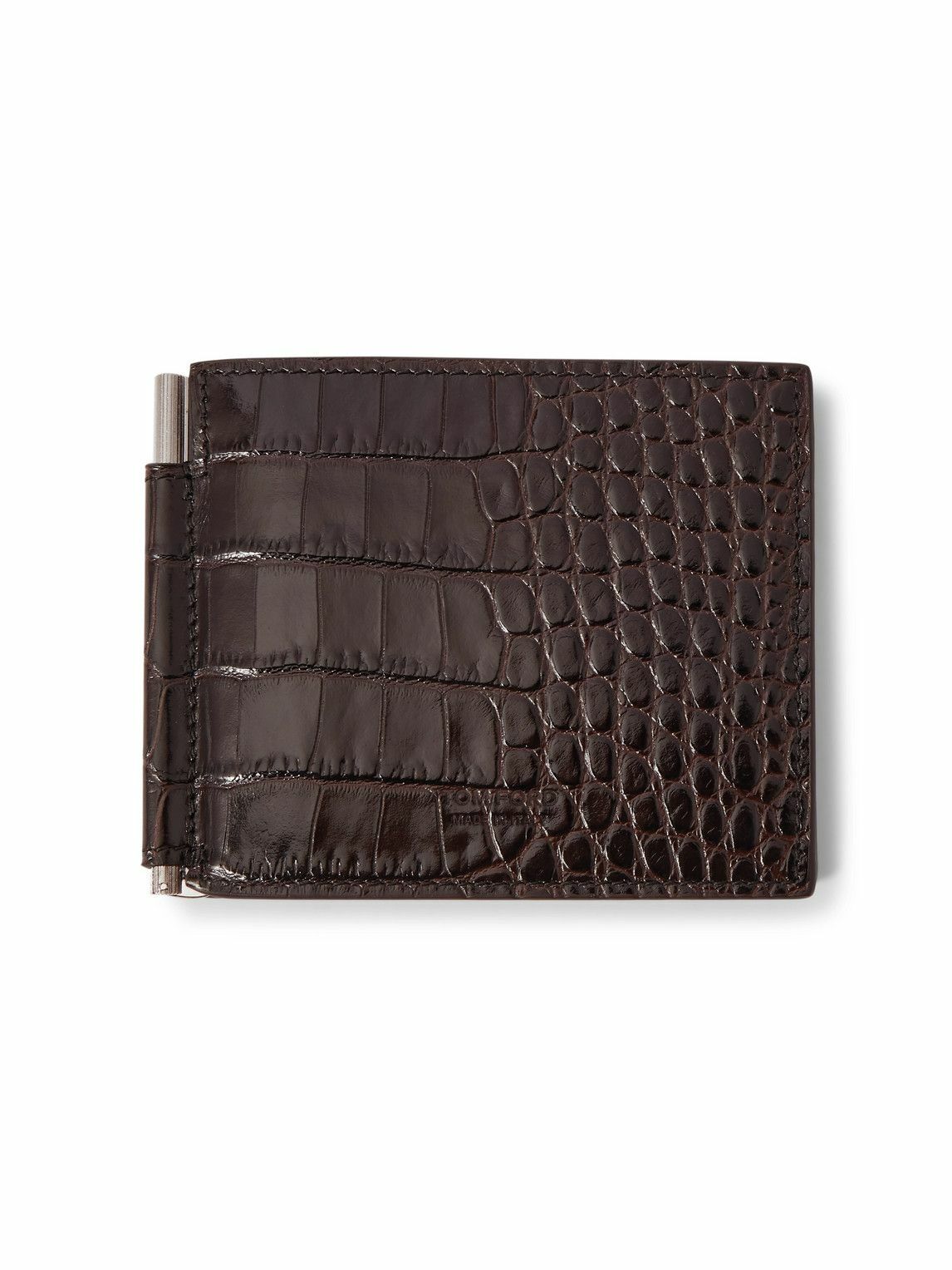 TOM FORD - Croc-Effect Leather Cardholder TOM FORD