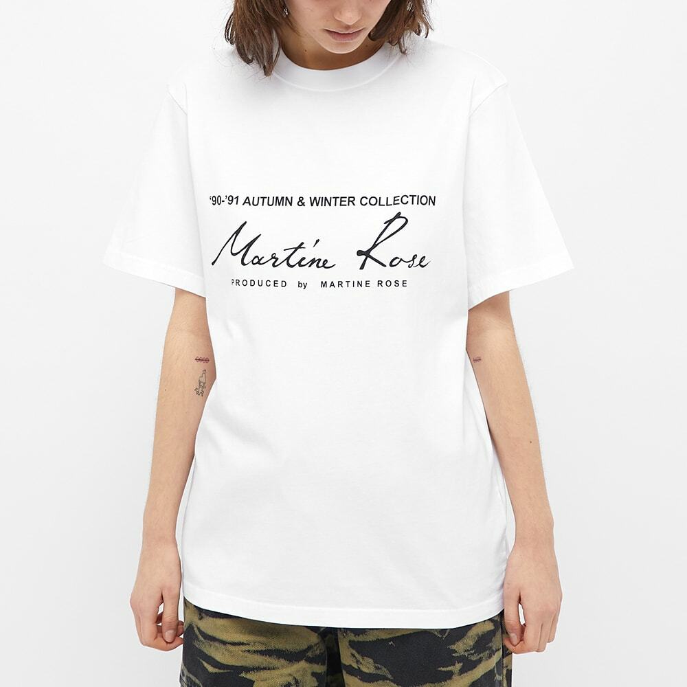 Martine Rose Women's Classic Logo T-Shirt in White Martine Rose