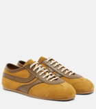 Dries Van Noten Leather-trimmed suede sneakers
