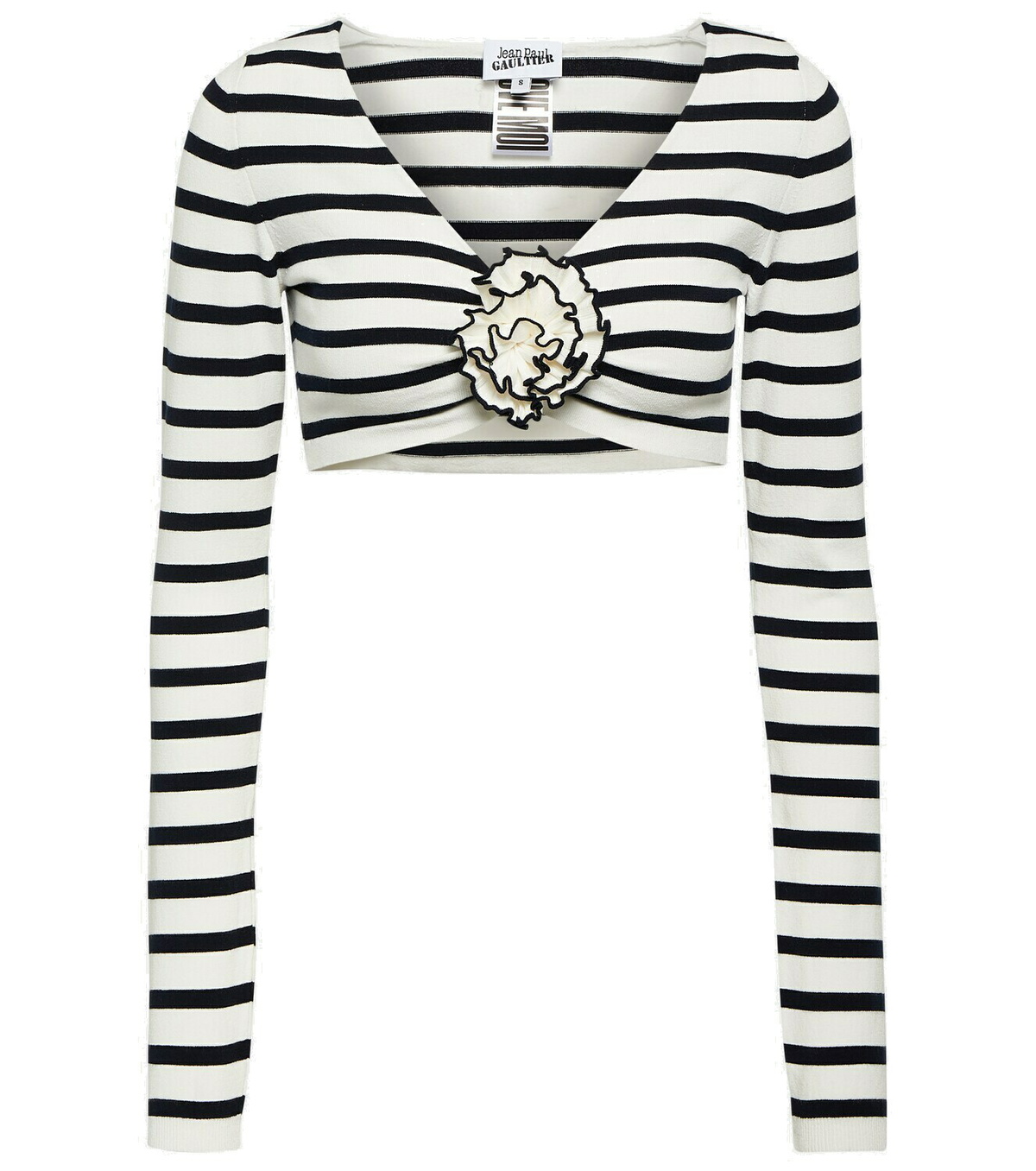 Jean Paul Gaultier Printed mesh crop top Jean Paul Gaultier
