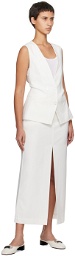 REMAIN Birger Christensen White Slit Maxi Skirt