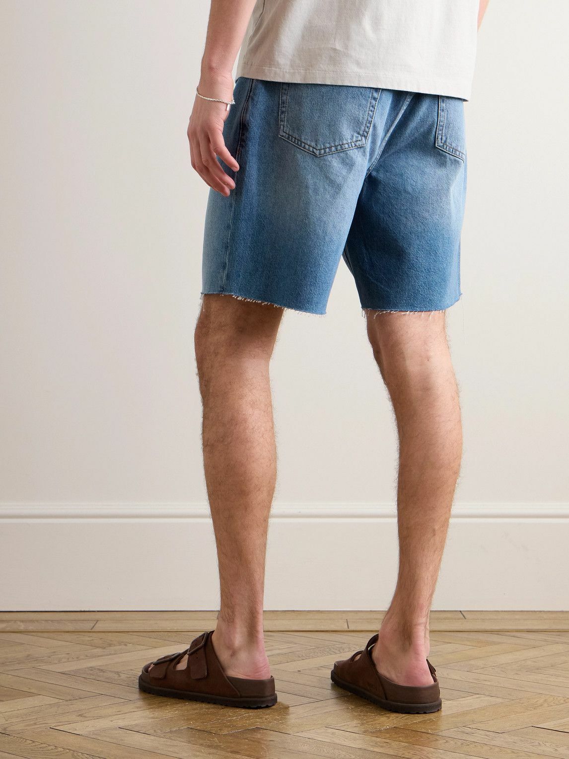 ショートパンツ Frame Blue bermuda shorts in regenerated denim The Trouser Short denim Bermuda shorts in blue - Frame